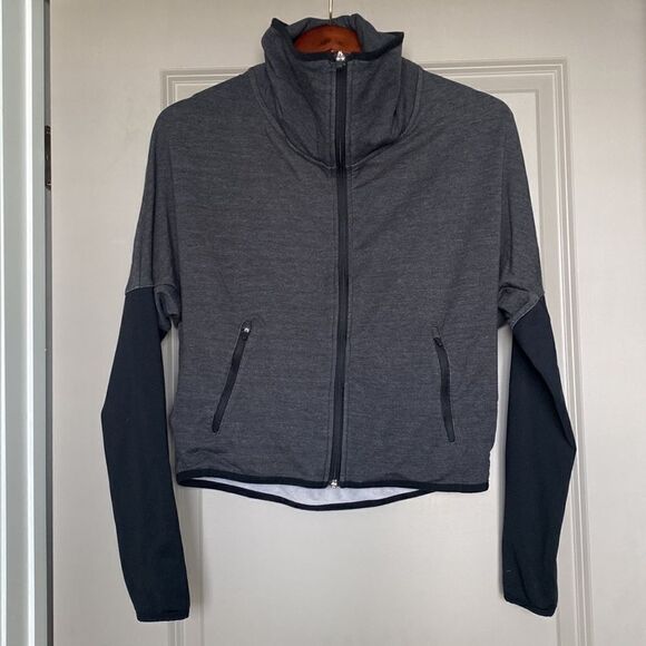 Nike Fearless & Bold Dri-FIT French Terry Jacket Women’s Size Small grey & black - Picture 6 of 11